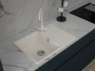 Мойка кухонная GranFest URBAN 668L белый